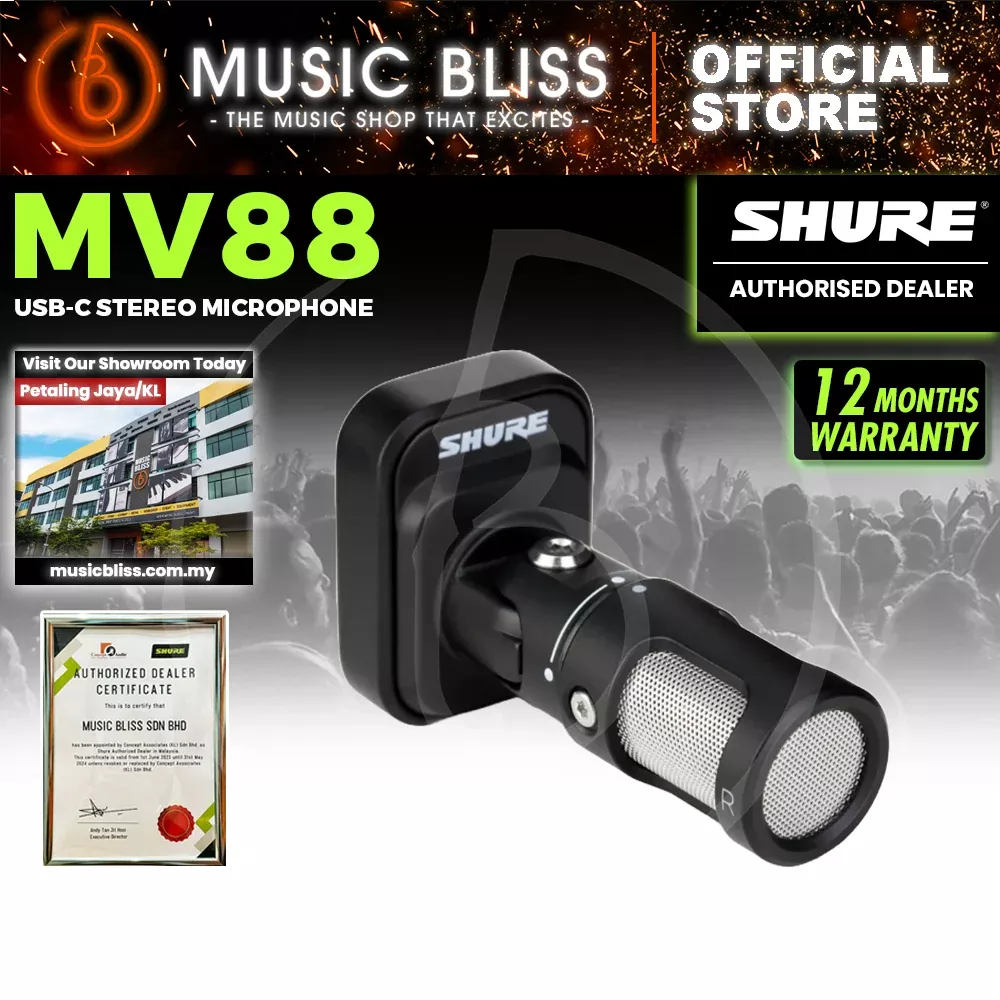 Shure MV88 USB-C Stereo Condenser Microphone