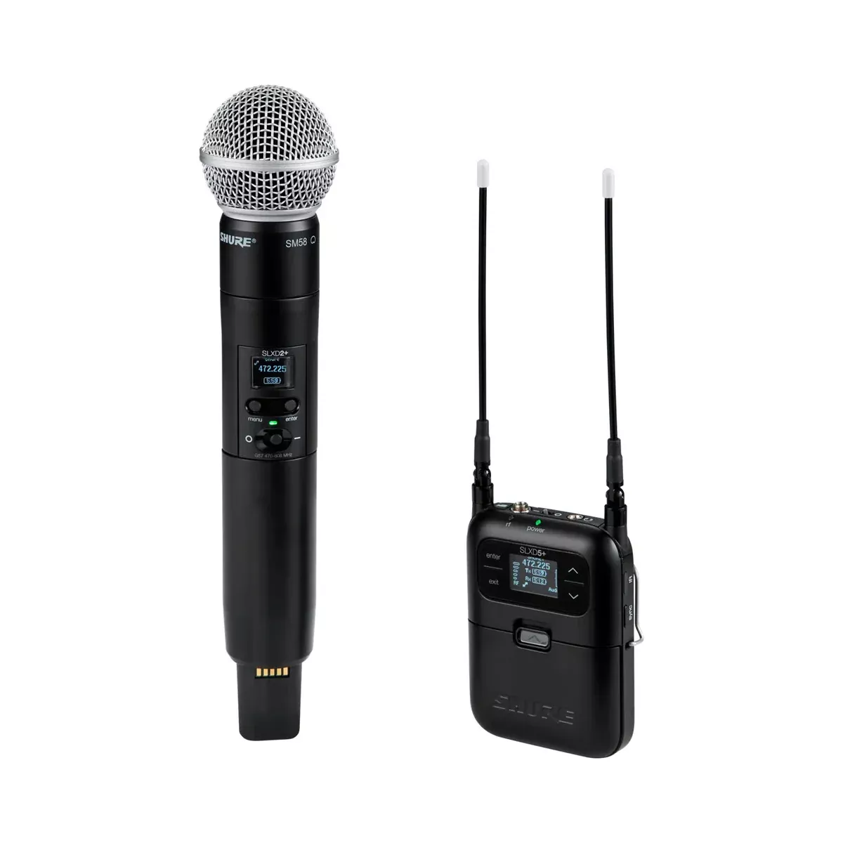 Shure SLXD25+/SM58 Portable Digital Wireless System with SM58 Cardioid Dynamic Microphone