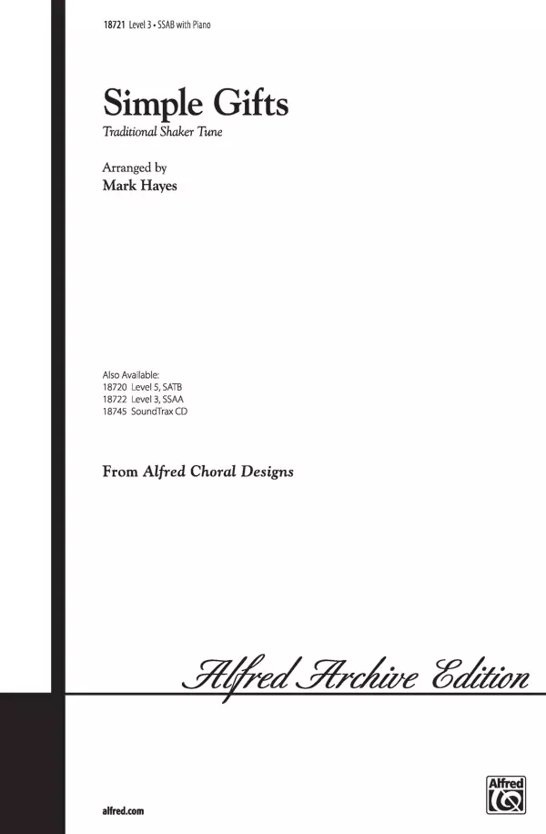 Simple Gifts: SSAB Choral Octavo