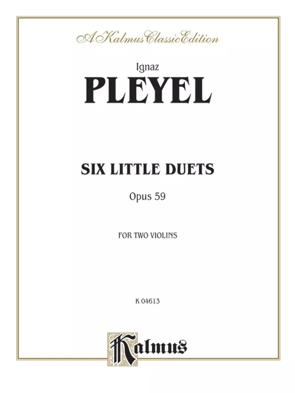 Six Little Duets, Opus 59: Violin Book