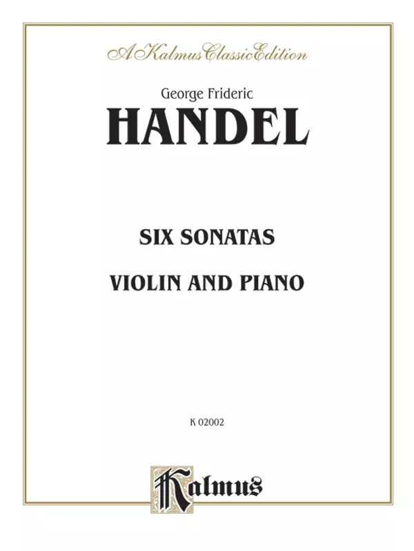 Six Sonatas: Violin Book