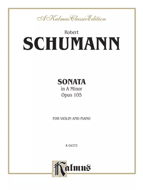 Sonata in A Minor, Opus 105: Violin Book