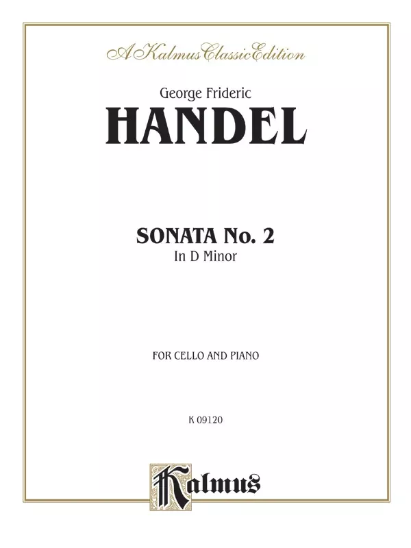 Sonata No. 2 in D Minor: Cello Book
