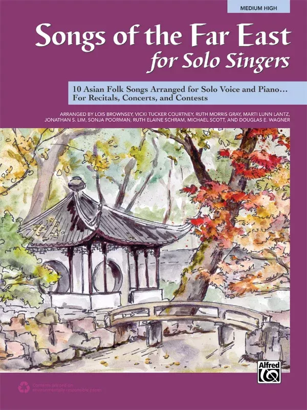 Songs of the Far East for Solo Singers: Medium High Voice Book