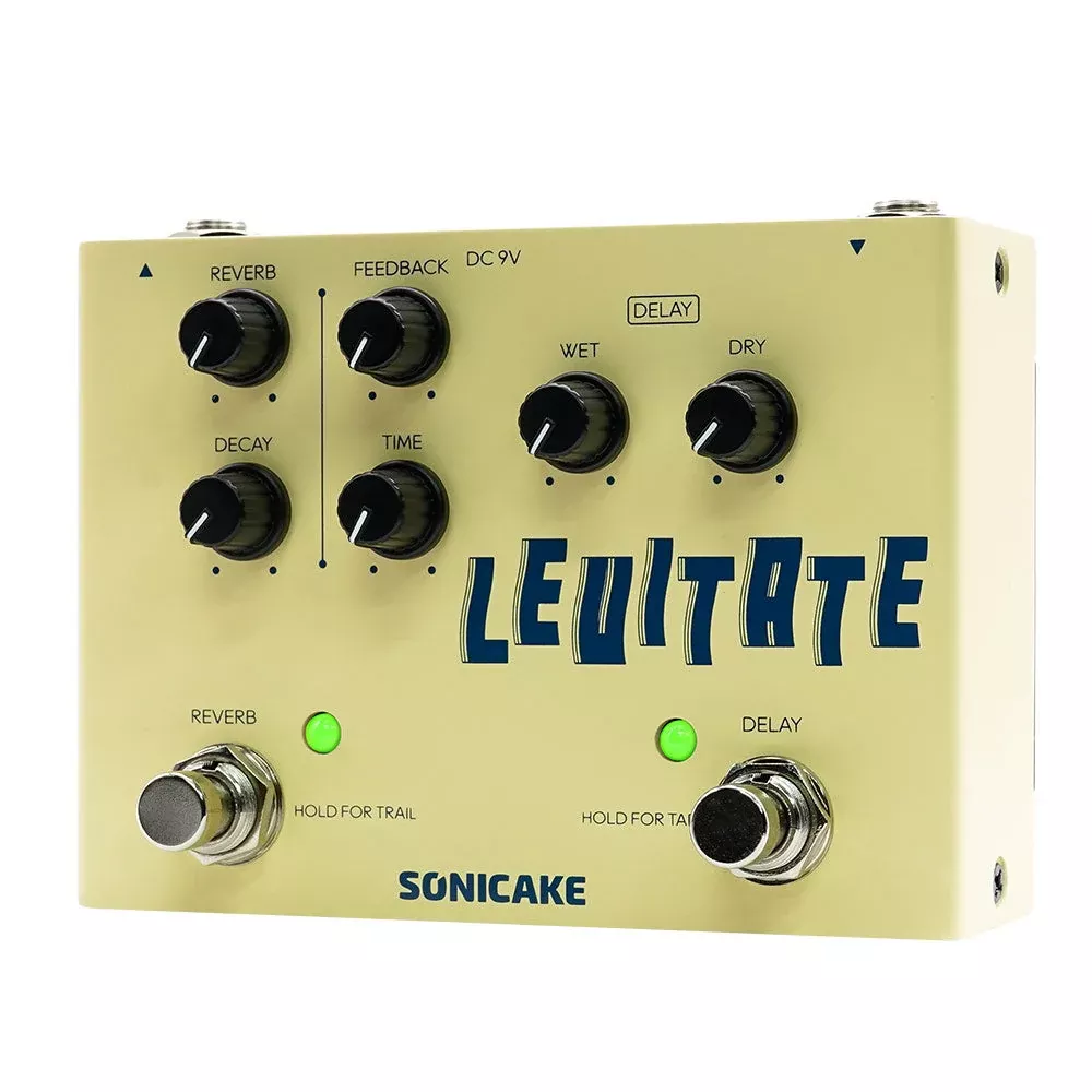 Sonicake QDS-02 Levitate Digital Delay and Reverb 2 in 1 Guitar Effects Pedal
