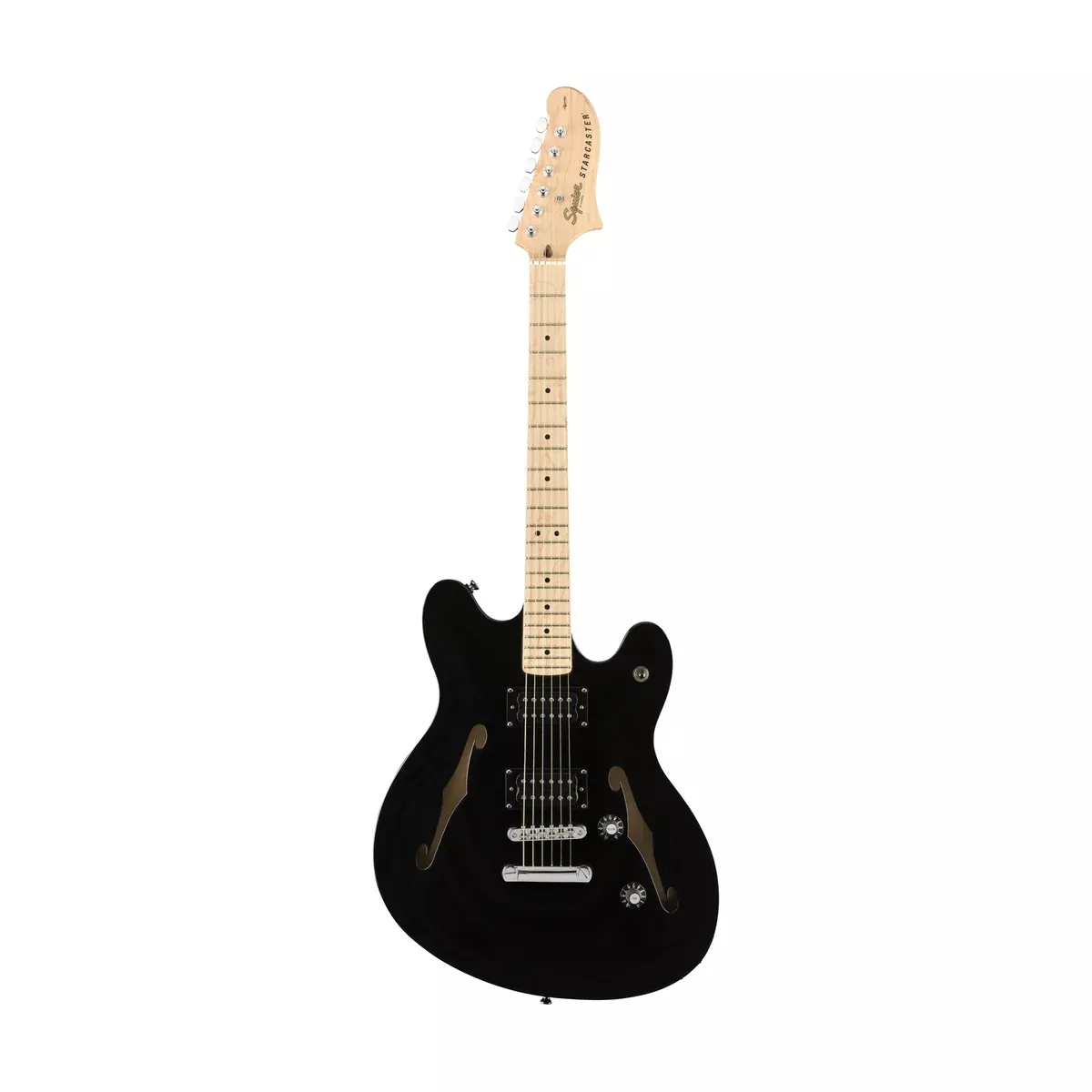 Squier Affinity Series Starcaster Electric Guitar, Maple FB, Black