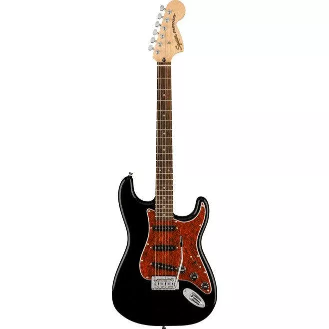 Squier Affinity Stratocaster – Limited Edition in Black – Tortoise Shell Pickguard