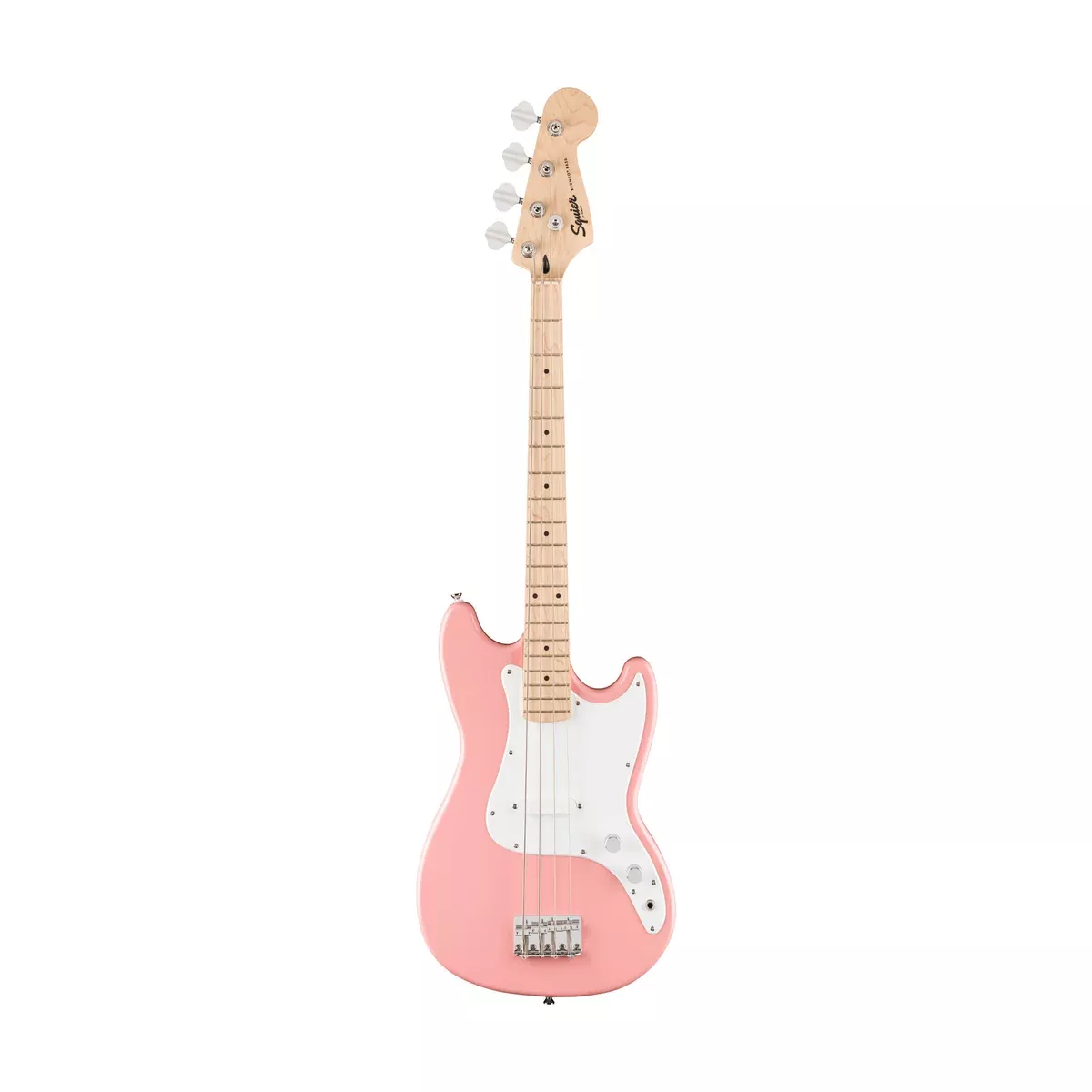 Squier FSR Sonic Bronco Bass Guitar, Maple FB, Shell Pink