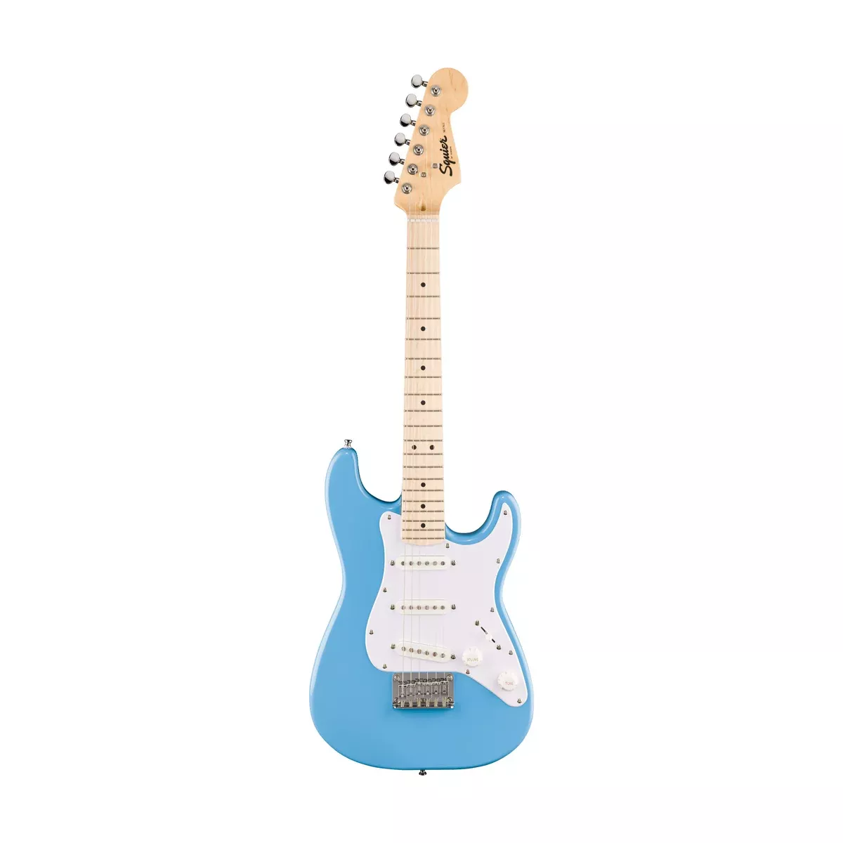 Squier Mini Stratocaster Electric Guitar, Maple FB, California Blue