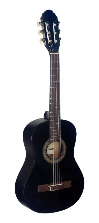 Stagg 1/2 black classical guitar with linden top – C410 M BLK