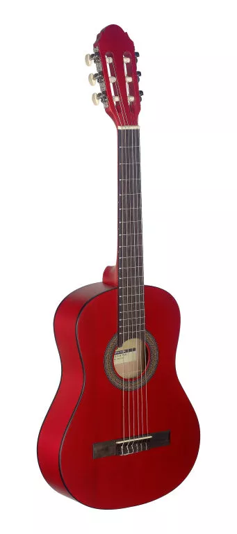 Stagg 1/2 red classical guitar with linden top – C410 M RED