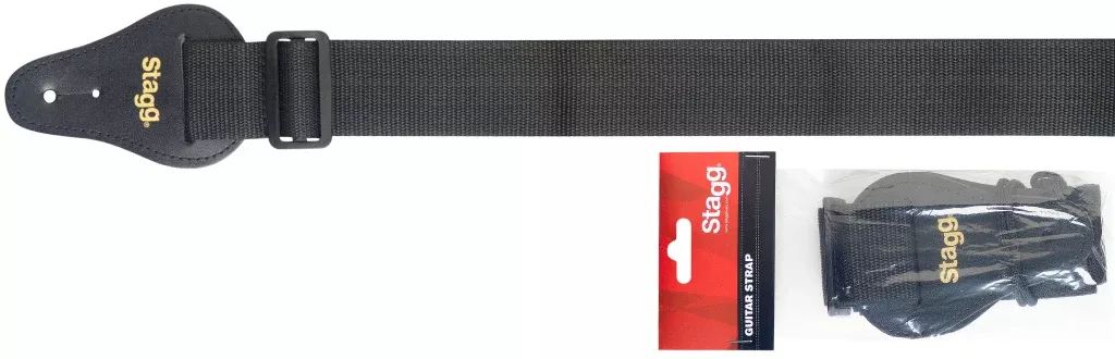 Stagg 2" Black Guitar strap – BJA009