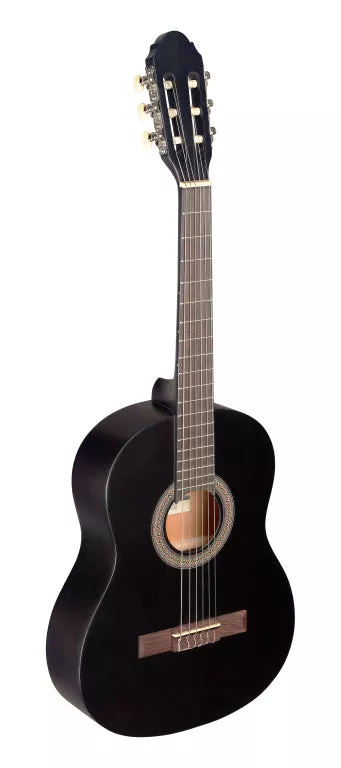 Stagg 3/4 black classical guitar with linden top – C430 M BLK