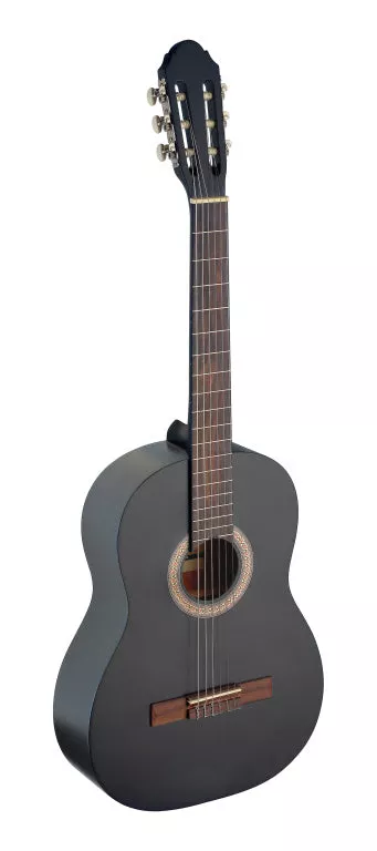 Stagg 4/4 black classical guitar with linden top – C440 M BLK