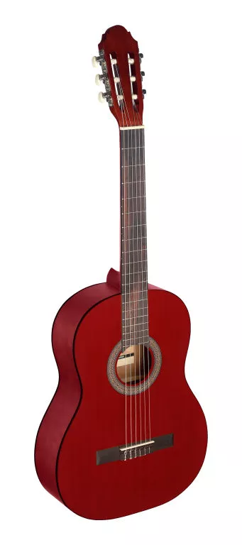 Stagg 4/4 red classical guitar with linden top – C440 M RED