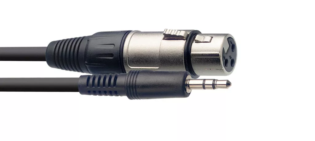 Stagg Audio cable, XLR/mini jack (f/m), 3 m (10′) – SAC3MPSBXF
