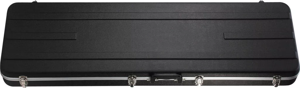 Stagg Basic series lightweight ABS hardshell case for electric bass guitar, square-shaped model – ABS-RB 2