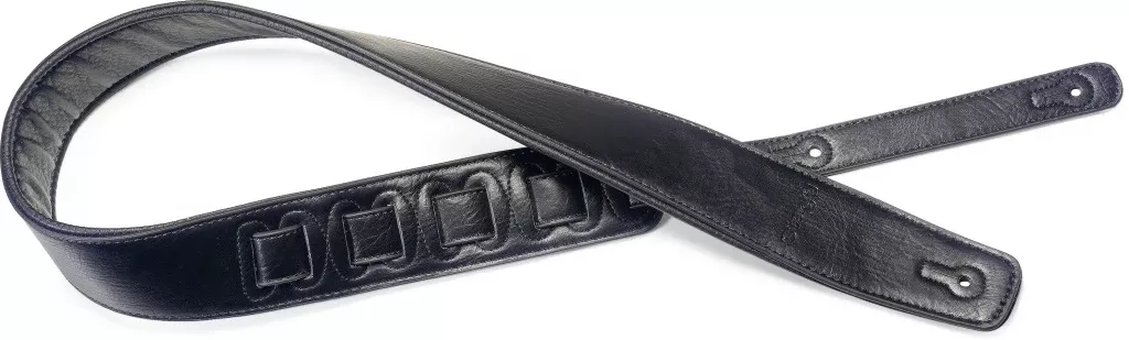 Stagg Black padded leatherette guitar strap, large – SPFL 30 BLK L