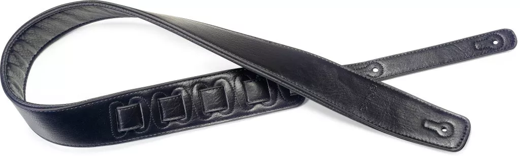 Stagg Black padded leatherette guitar strap – SPFL 30 BLK