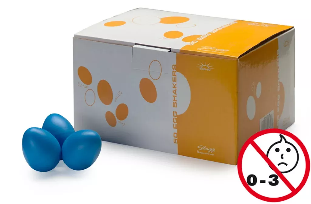 Stagg Box of 50 plastic egg shakers – EGG-50 BLM