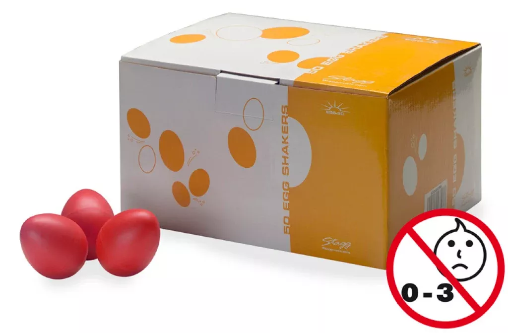 Stagg Box of 50 plastic egg shakers – EGG-50 RDM