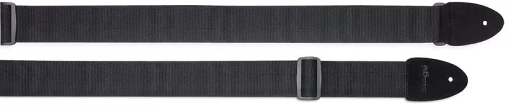 Stagg Cotton guitar strap w/ leather ends – SNV5 BK