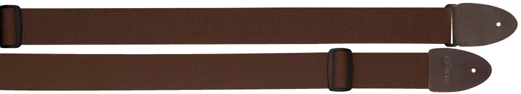 Stagg Cotton guitar strap w/ leather ends – SNV5 BR