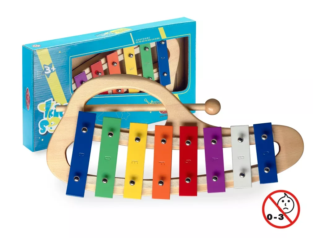 Stagg Curved metallophone with 8 colour-coded keys – META-KC8 RB