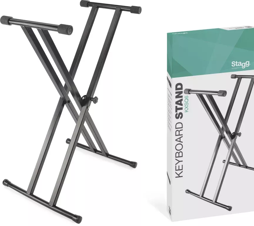 Stagg Double Braced X-Style Keyboard Stand – Welded – KXSQ6