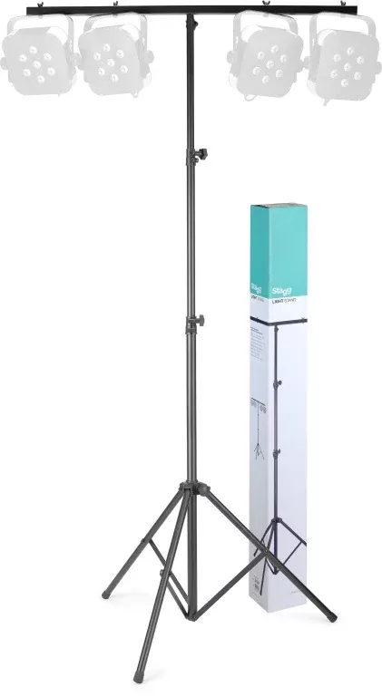 Stagg Height adjustable light stand with folding legs – LIS-0822BK