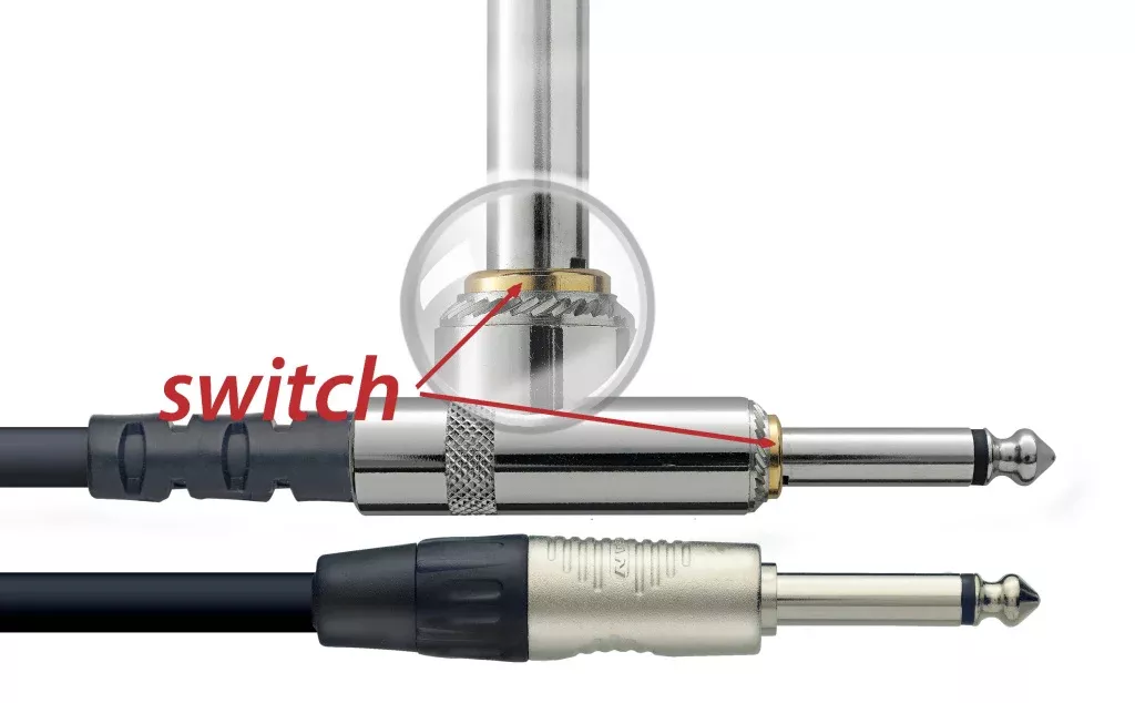 Stagg Instrument cable, jack/jack (m/m), 3 m (10'), with mute switch – NGC3SWR