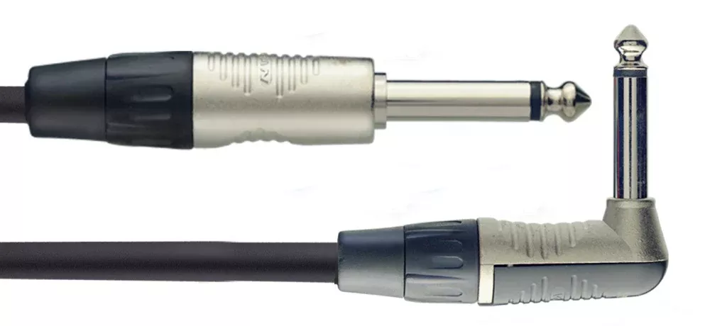 Stagg Instrument cable, jack/jack (m/m, straight/L-shaped), 3 m (10') – NGC3PLR