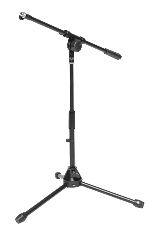 Stagg Low profile microphone stand w/ telescopic boom – MIS-2004BK
