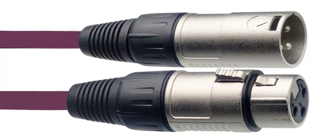 Stagg Microphone cable, XLR/XLR (m/f), 3 m (10'), purple – SMC3 CPP