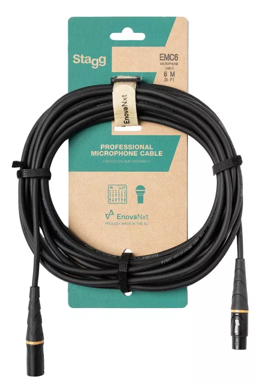 Stagg Microphone cable, XLR/XLR (m/f), 6 m (20'), E-series – EMC6