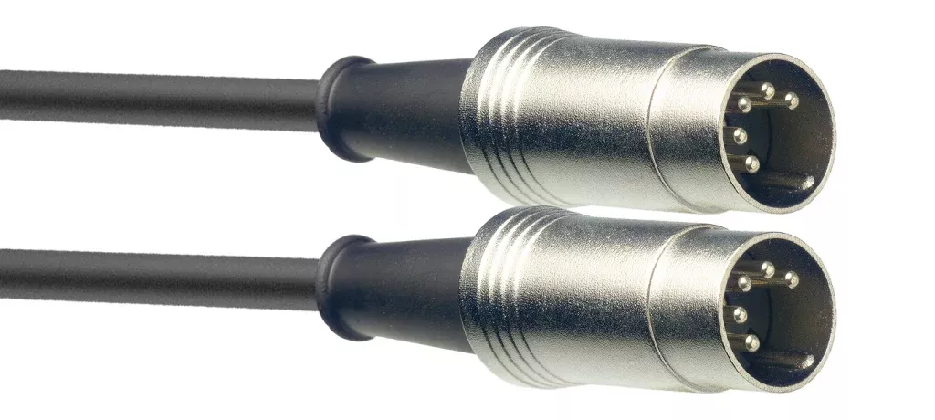 Stagg MIDI cable, DIN/DIN (m/m), 1 m (3′), metal connectors – SMD1