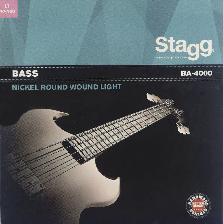 Stagg Nickel round wound set of strings for electric bass guitar – BA-4000