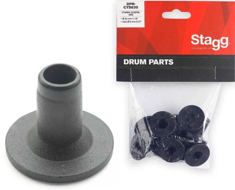 Stagg Pack of ten 8mm nylon cymbal supports. – DPR-CYS830