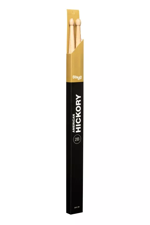Stagg Pair of Hickory Sticks, V series/ 2B - Wooden Tip – SHV2B