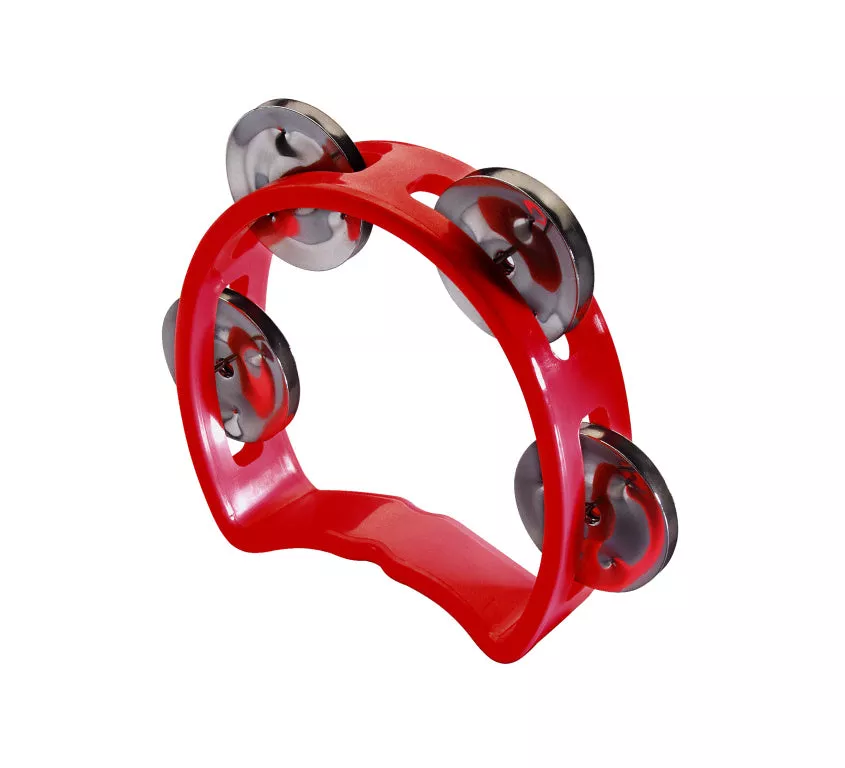 Stagg Plastic cutaway mini tambourine with 4 jingles – TAB-MINI/RD