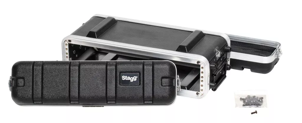 Stagg Shallow ABS case for 2-unit rack – ABS-2US