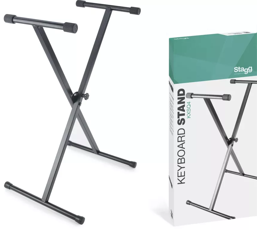 Stagg Single Braced X-Style Keyboard Stand – Welded – KXSQ4
