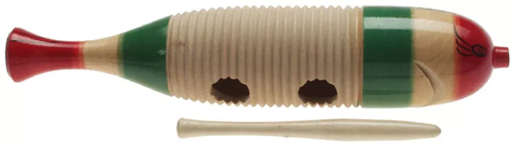Stagg Small wooden güiro in fish shape, with scraper – GUF-141S