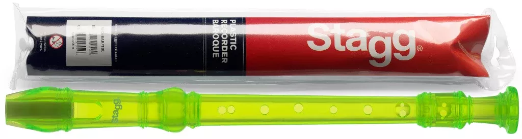 Stagg Soprano recorder with baroque fingering, translucent green – REC-BAR/TGR