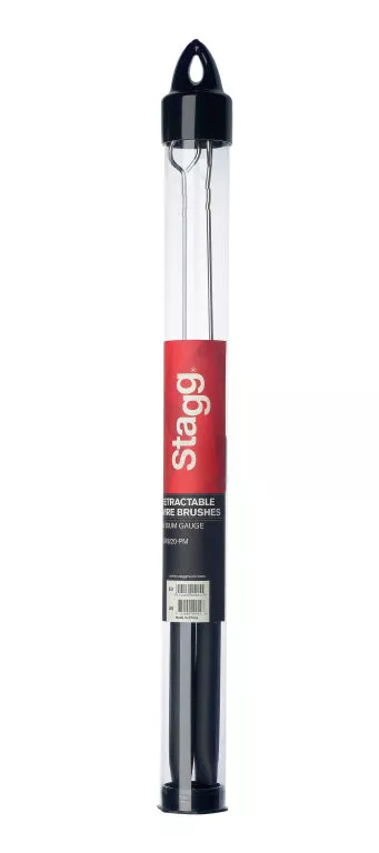 Stagg Telescopic wire brushes w/ rubber handle – SBRU20-RM