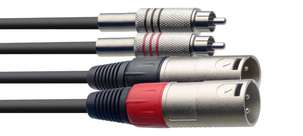 Stagg Twin cable, XLR/RCA (m/m), 60 cm (2') – STC060CMXM
