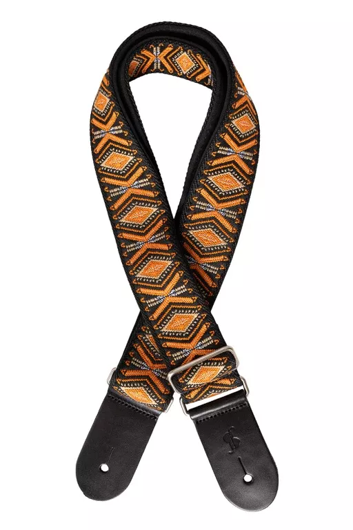 Stagg Woven nylon guitar strap, south america pattern – SWO-SAM1-GOLD