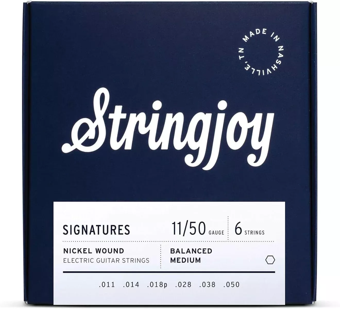 Stringjoy Signatures Nickel Wound Electric Guitar Strings Balanced Medium 11-50 Gauge
