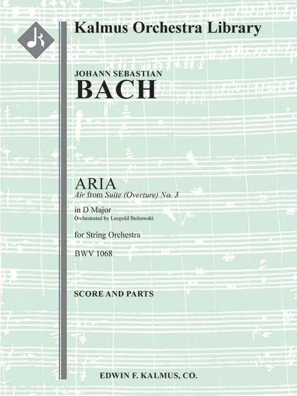 Suite (Overture) No. 3 in D, BWV 1068: Aria (Air on the G String): String Orchestra, Conductor Score & Parts