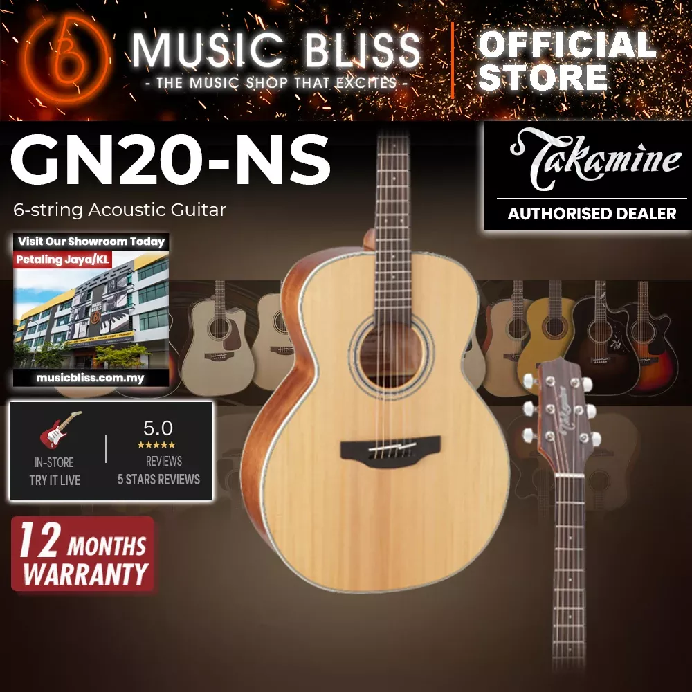 Takamine GN20 (Natural Satin) 6-string Acoustic Guitar with Cedar Top